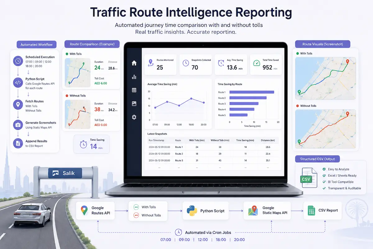 Traffic Route Intelligence Reporting